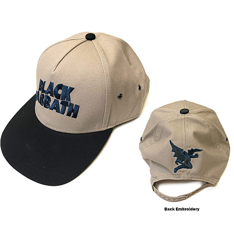 Black Sabbath czapka z daszkiem Snapback, Wavy Logo Sand & Black, unisex