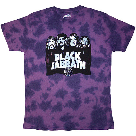 Black Sabbath koszulka, Band & Logo Wash Collection Purple, męskie