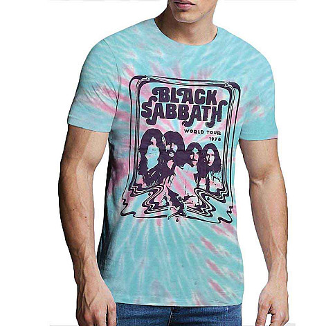 Black Sabbath koszulka, World Tour '78 Dye Wash Green, męskie