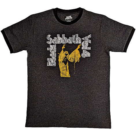 Black Sabbath koszulka, Vol 4 Ringer Charcoal Grey, męskie