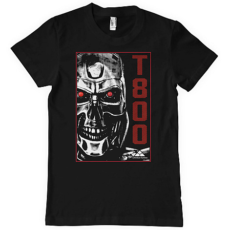 Terminator koszulka, T-800 Machine Black, męskie