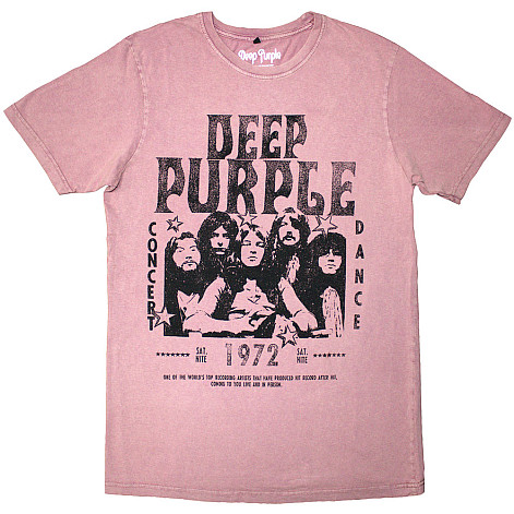 Deep Purple koszulka, 1972 Concert Stone Wash Kashmir Red, męskie