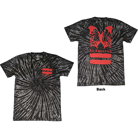 Ed Sheeran koszulka, Red Equals Butterfly BP Wash Collection Black, męskie