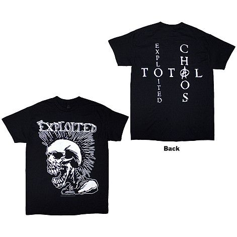 The Exploited koszulka, Mohican Skull BP Black, męskie