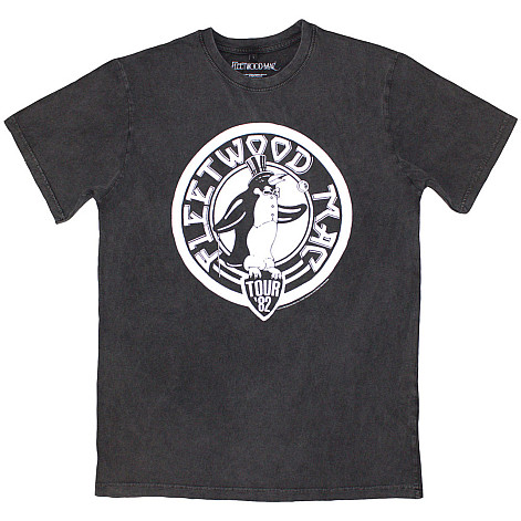 Fleetwood Mac koszulka, Tour '82 Penguin Stone Wash Charcoal Grey, męskie