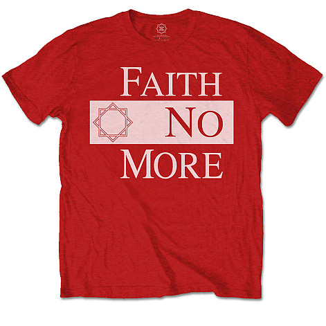 Faith No More koszulka, Classic New Logo Star White on Red, męskie