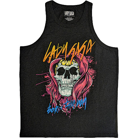 Lady Gaga podkoszulek, Skull Charcoal Grey, męskie