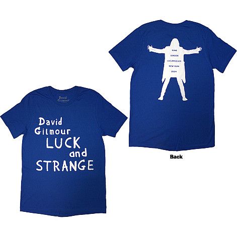 Pink Floyd koszulka, David Gilmour Luck & Strange Logo BP Blue, męskie