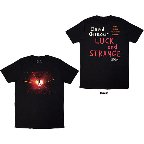 Pink Floyd koszulka, David Gilmour Luck & Strange Stage Shot BP Black, męskie