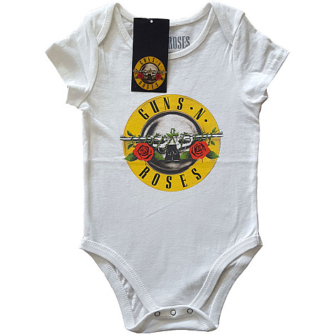 Guns N Roses niemowlęcy body koszulka, Classic Logo White, dziecięcy