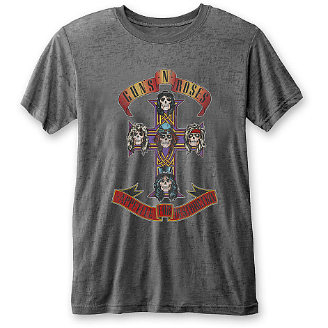 Guns N Roses koszulka, Appetite for Destruction Burn Out Grey, męskie