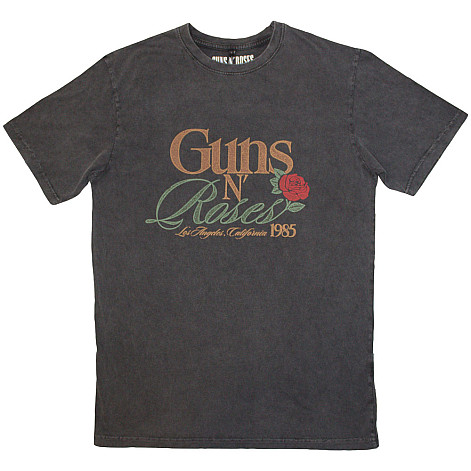 Guns N Roses koszulka, California 1985 Stone Wash Charcoal Grey, męskie