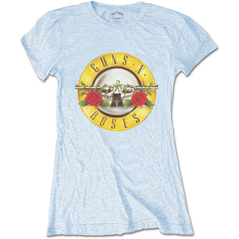Guns N Roses koszulka, Classic Bullet Powder Blue, damskie