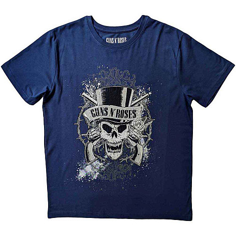 Guns N Roses koszulka, Faded Skull Blue, męskie