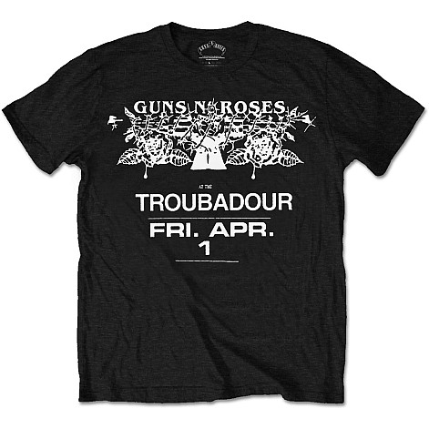 Guns N Roses koszulka, Troubadour Flyer, męskie