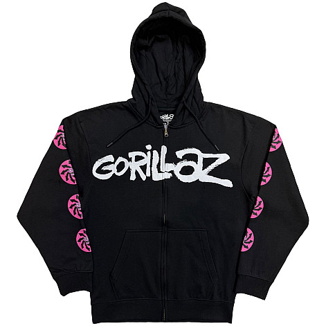 Gorillaz bluza, Repeat Pazuzu Zipped Charcoal Grey, męska
