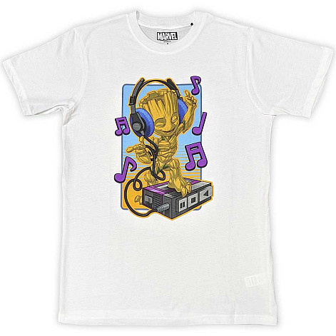 Marvel Comics koszulka, Guardians of the Galaxy Groot Dancing White, męskie
