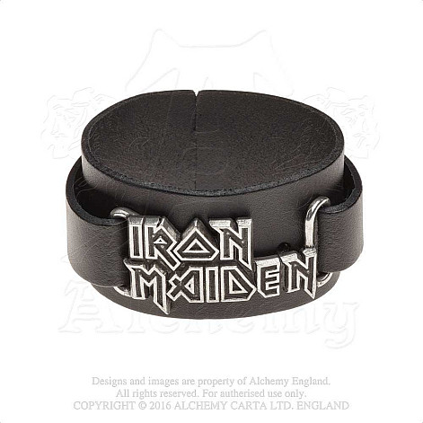 Iron Maiden kožený bransoletka, Logo