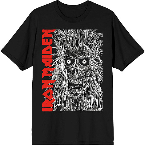 Iron Maiden koszulka, Eponymous Face Red Logo Black, męskie