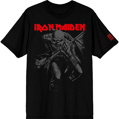 Iron Maiden koszulka, 50 Trooper Crop Grey Black, męskie