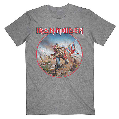 Iron Maiden koszulka, Trooper Vintage Circle Grey, męskie