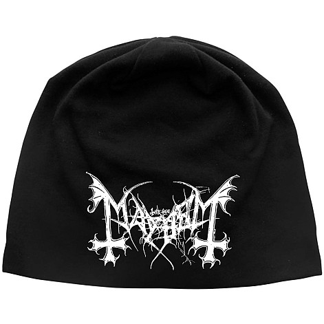 Mayhem zimowa bavlněný czapka zimowa, Logo Black, unisex