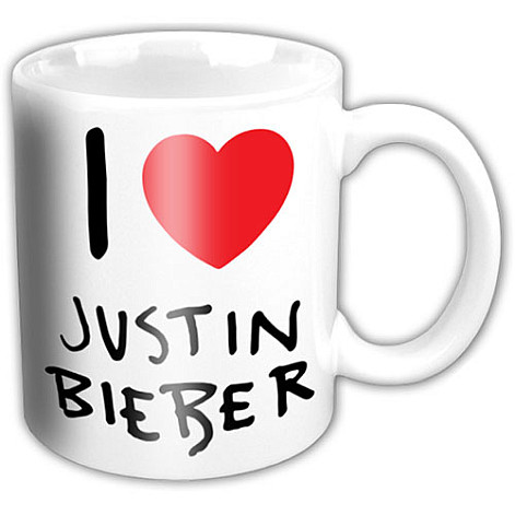 Justin Bieber ceramiczny kubek 320ml, I Love JB