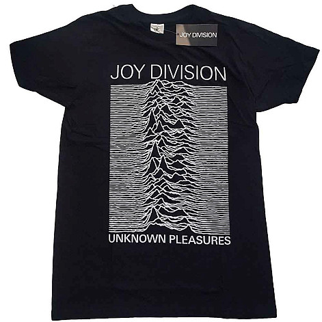 Joy Division koszulka, Unknown Pleasures White On Black Black, męskie
