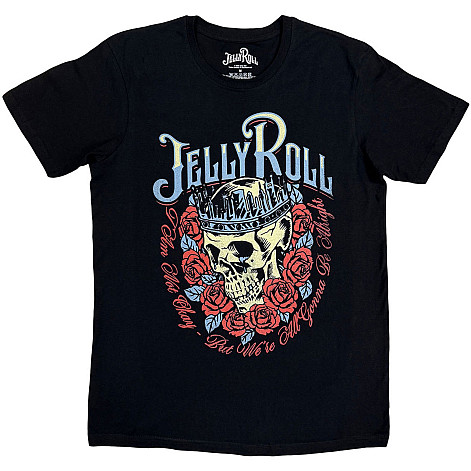 Jelly Roll koszulka, Skull Rose Black, męskie
