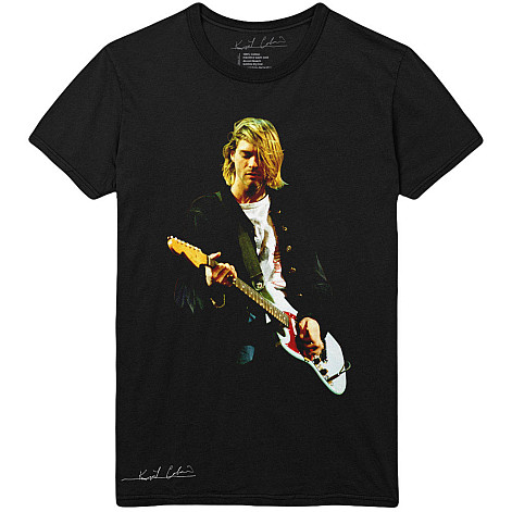 Nirvana koszulka, Kurt Cobain Guitar Photo Colour Black, męskie