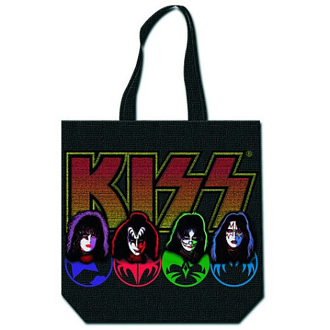 KISS torba na zakupy se zipem, Faces & Logo