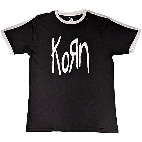 Korn koszulka, Logo Ringer Black, męskie