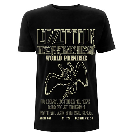 Led Zeppelin koszulka, TSRTS World Premiere, męskie