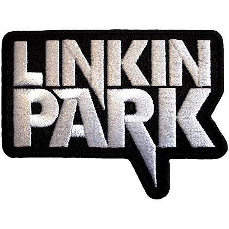Linkin Park tkaná naszywka/nažehlovačka PES 95 x 70 mm, White Logo
