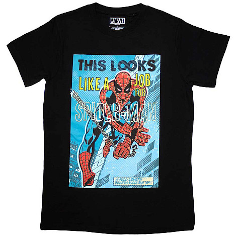 Spiderman koszulka, Looszt Like A Job For Spiderman Black, męskie