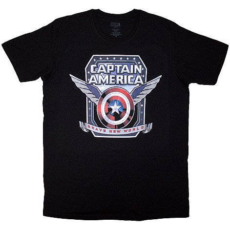 Captain America koszulka, Brave New World Shield Black, męskie