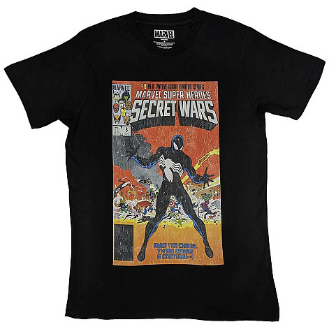 Spiderman koszulka, Spiderman Secret Wars Vintage Black, męskie