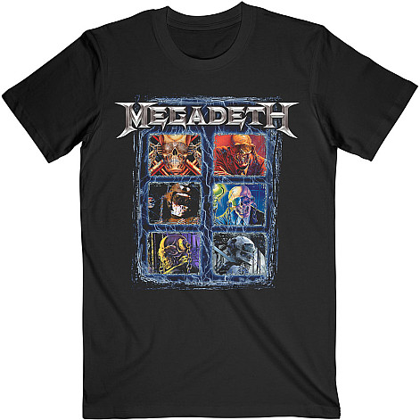 Megadeth koszulka, Vic Head Grid Black, męskie