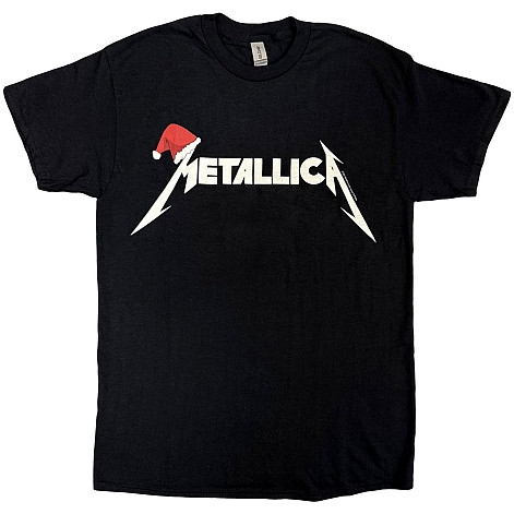 Metallica koszulka, Santa Hat Logo V.2 Black, męskie