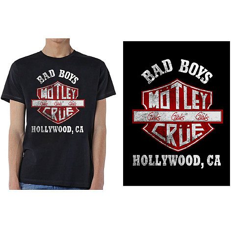Motley Crue koszulka, Bad Boys Shield Black, męskie