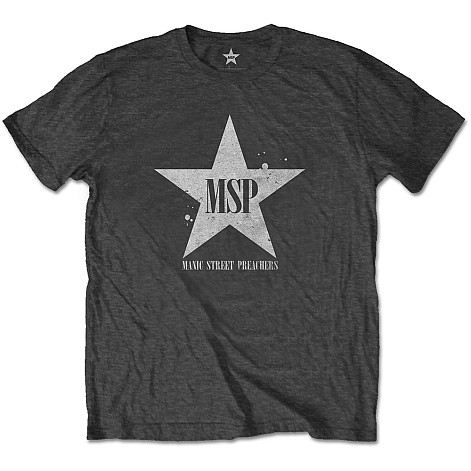 Manic Street Preachers koszulka, Classic Distressed Star Grey, męskie