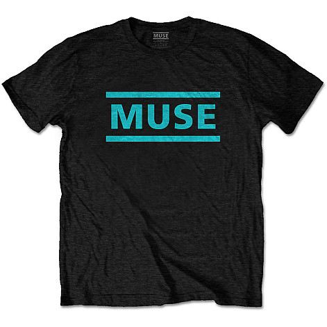 Muse koszulka, Light Blue Logo Black, męskie