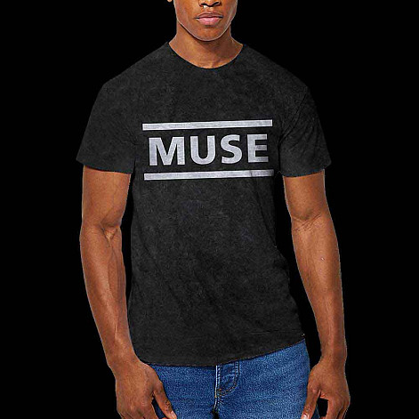 Muse koszulka, Logo Wash Black, męskie