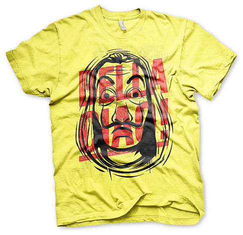 La Casa De Papel koszulka, Masked Bella Ciao Yellow, męskie