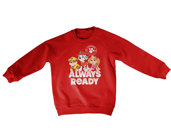 Paw Patrol bluza, Always Ready Kids Sweatshirt Red, dziecięca