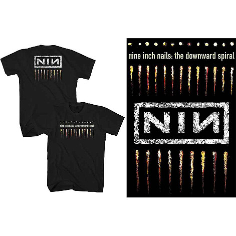 Nine Inch Nails koszulka, Downward Spiral BP Black, męskie