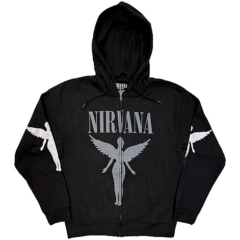 Nirvana bluza, In Utero Mono Zipped Charcoal Grey, męska