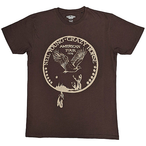Neil Young koszulka, Tour '76 Seal Brown, męskie