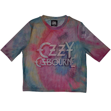 Ozzy Osbourne koszulka Crop Top, Logo Mesh Light Blue, damskie