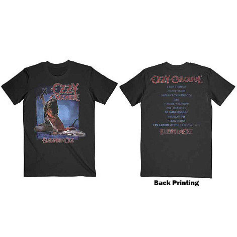 Ozzy Osbourne koszulka, Blizzard of Ozz Track list BP Black, męskie